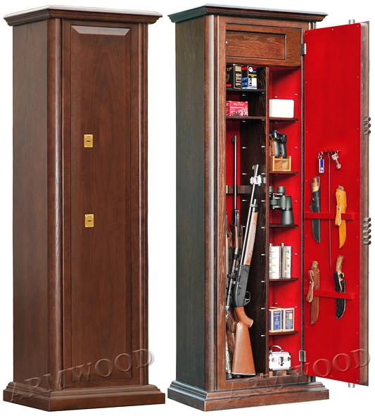 Оружейный сейф с отделкой деревом Armwood 44 FLOCK PLUS