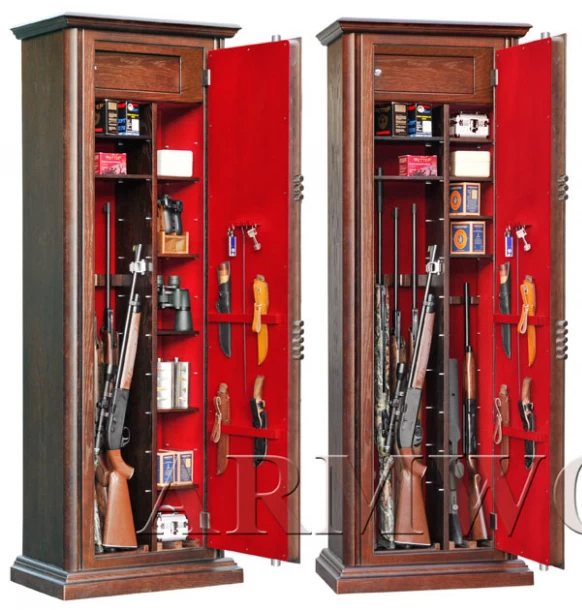 Оружейный сейф с отделкой деревом Armwood 44 FLOCK PLUS