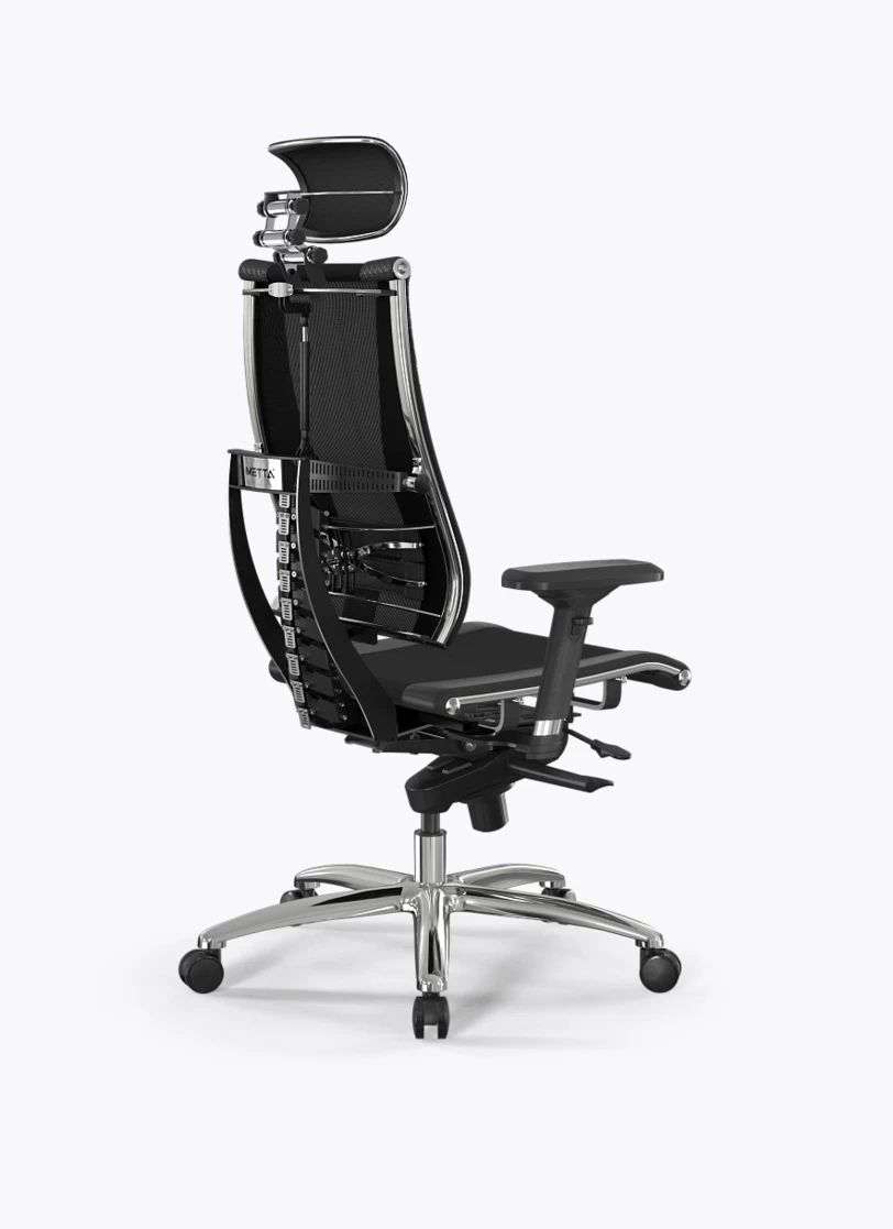 Кресло Метта Y 4D Triumph B2-15D/4017602 (сетка TS YM93 черная/экокожа Infinity Easy Clean черная)