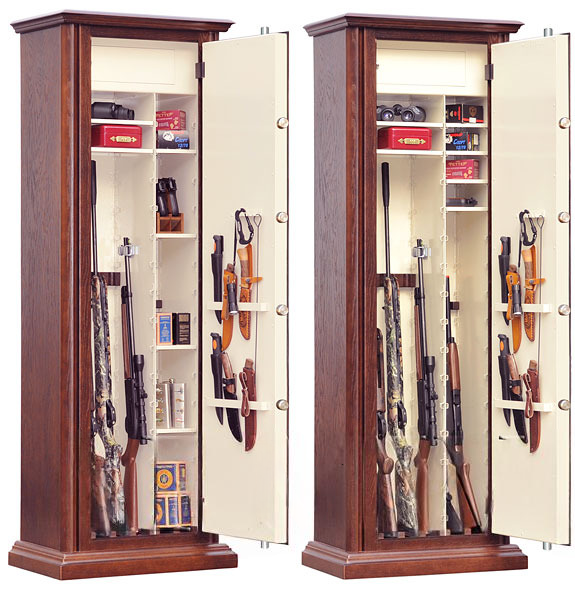 Оружейный сейф с отделкой деревом Armwood 44 EL